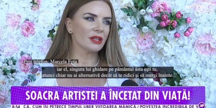 După ce și-a pierdut soțul și tatăl, Marcela Fota și-a pierdut și soacra! Ce i-a dat putere să meargă înainte! „Singura lui ghidare pe pământul acesta…”