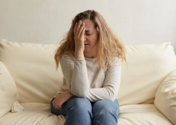 stressful depressed emotional person with anxiety