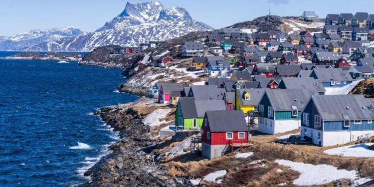 case colorate coasta nuuk groenlanda
